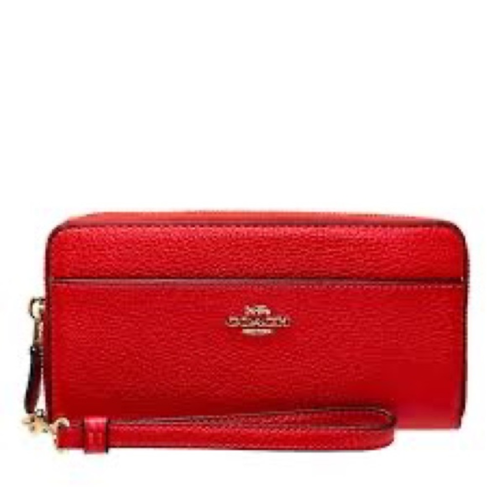 New Special - authenticated- Coach- Carnation Long Zip Around
